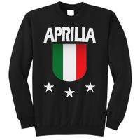 Aprilia With Italian Flag And 3 White Stars Tall Sweatshirt