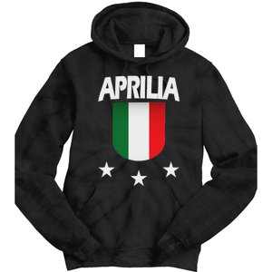 Aprilia With Italian Flag And 3 White Stars Tie Dye Hoodie