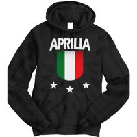 Aprilia With Italian Flag And 3 White Stars Tie Dye Hoodie