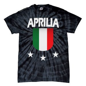 Aprilia With Italian Flag And 3 White Stars Tie-Dye T-Shirt