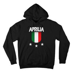 Aprilia With Italian Flag And 3 White Stars Tall Hoodie