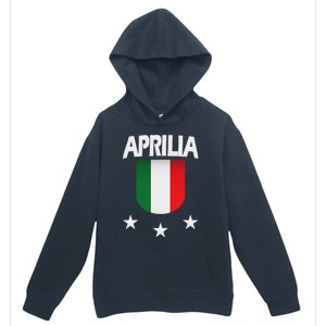 Aprilia With Italian Flag And 3 White Stars Urban Pullover Hoodie