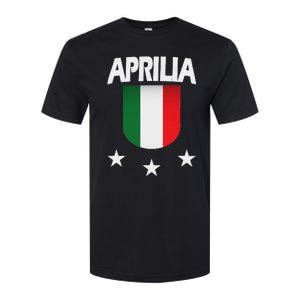 Aprilia With Italian Flag And 3 White Stars Softstyle CVC T-Shirt