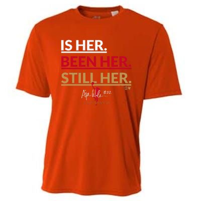 AJa Wilson Is Her. Been Her. Still Her Vegas Basketball Cooling Performance Crew T-Shirt