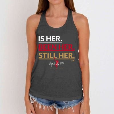 AJa Wilson Is Her. Been Her. Still Her Vegas Basketball Women's Knotted Racerback Tank