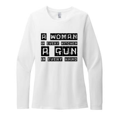 A Woman In Every Kitchen A Gun In Every Hand Womens CVC Long Sleeve Shirt