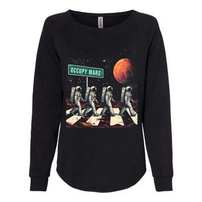 Astronauts Walking In Space Occupy Mars Womens California Wash Sweatshirt