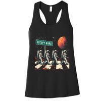 Astronauts Walking In Space Occupy Mars Women's Racerback Tank