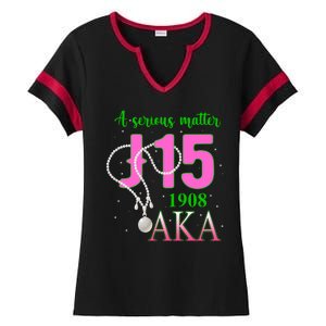 AKA Women J15 Founder's Day 1908 Pearl Ladies Halftime Notch Neck Tee