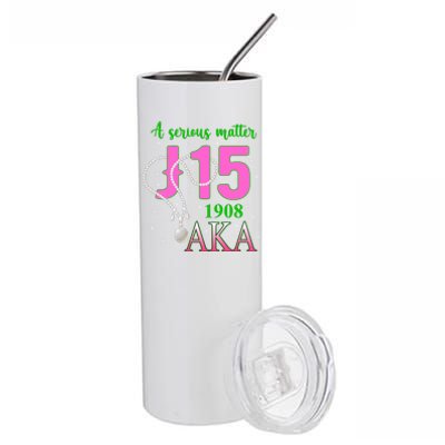 AKA Women J15 Founder's Day 1908 Pearl Stainless Steel Tumbler