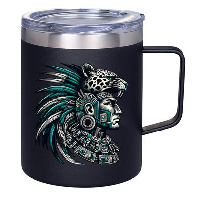 Aztec Warrior Jaguar 12oz Stainless Steel Coffee Mug