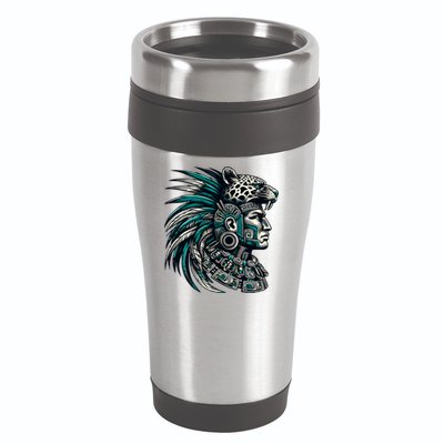 Aztec Warrior Jaguar 16oz Travel Tumbler