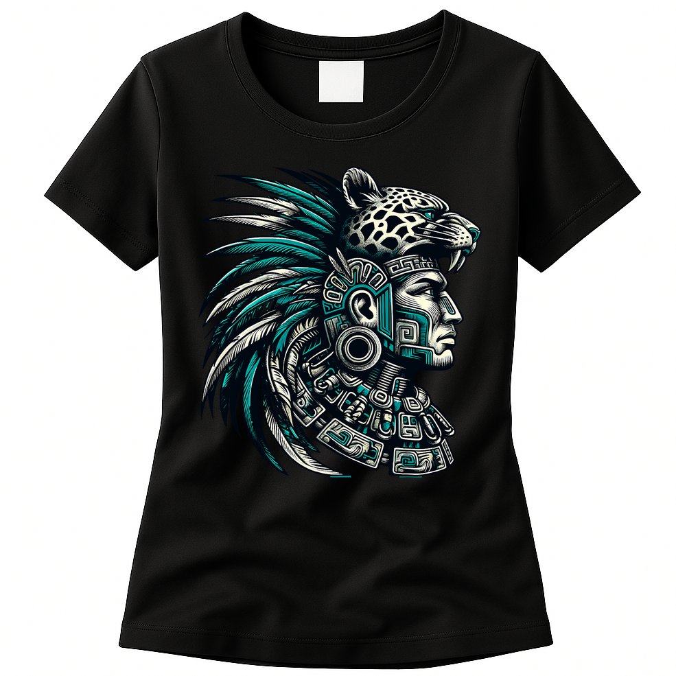 Aztec Warrior Jaguar Womens T-Shirt
