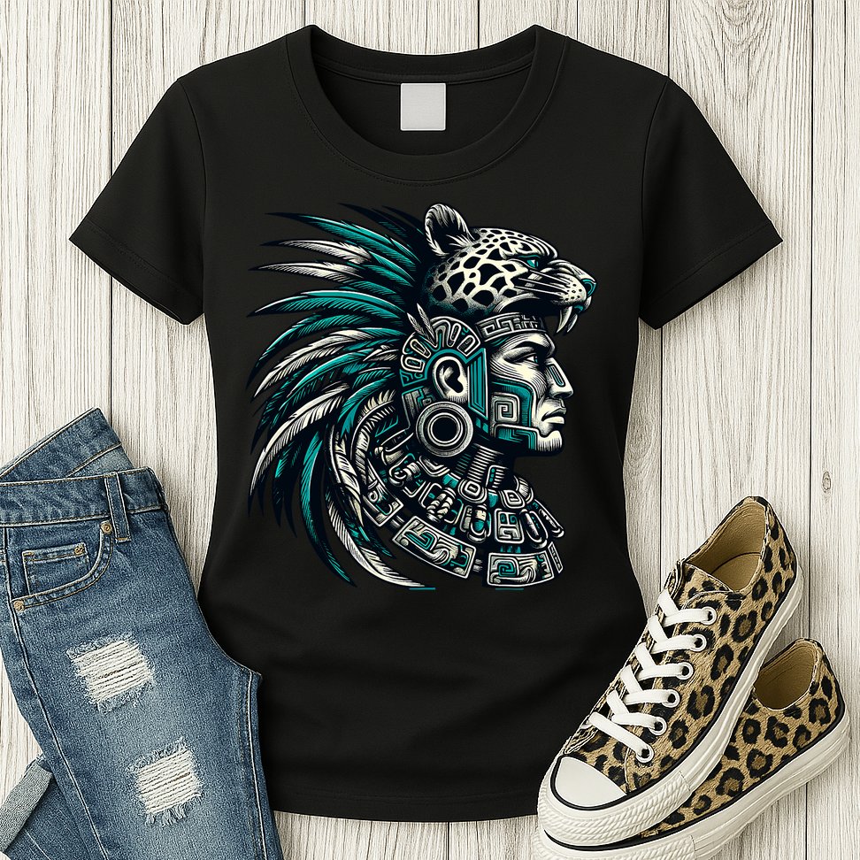 Aztec Warrior Jaguar Womens T-Shirt