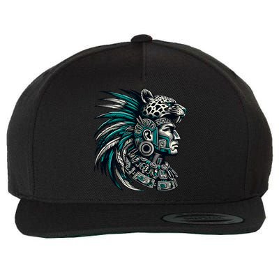 Aztec Warrior Jaguar Wool Snapback Cap