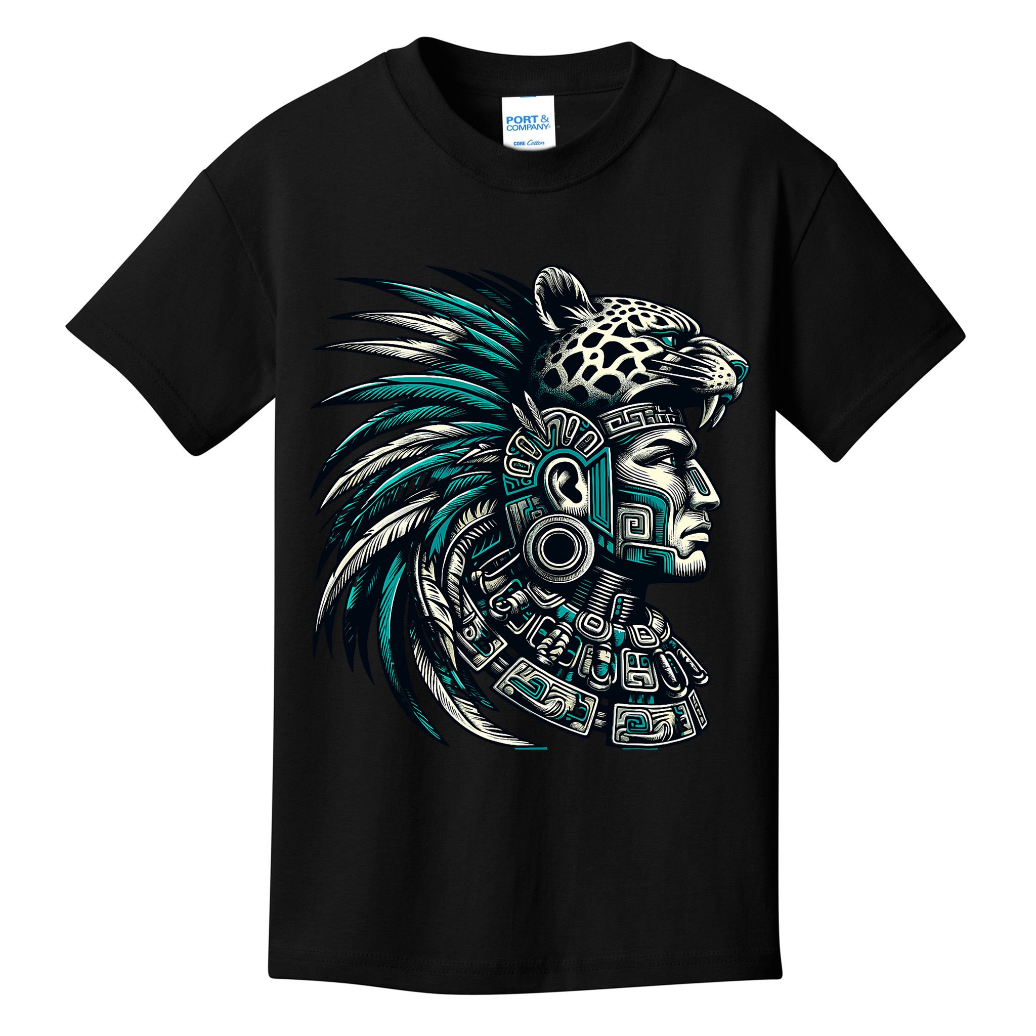 Aztec Warrior Jaguar Kids T-Shirt