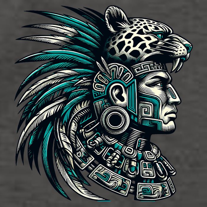 Aztec Warrior Jaguar Vector Backpack