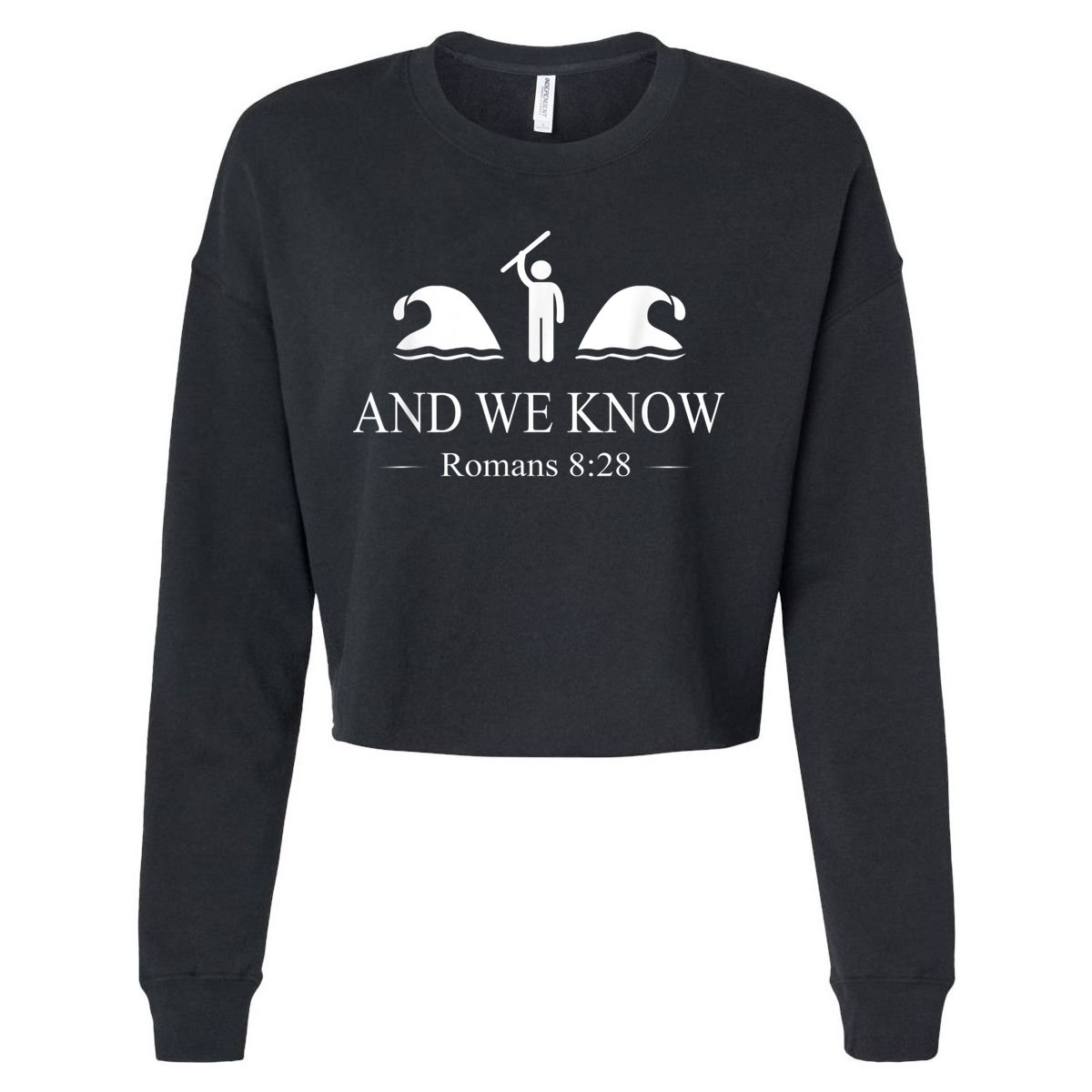 And We Know Romans Cropped Pullover Crew