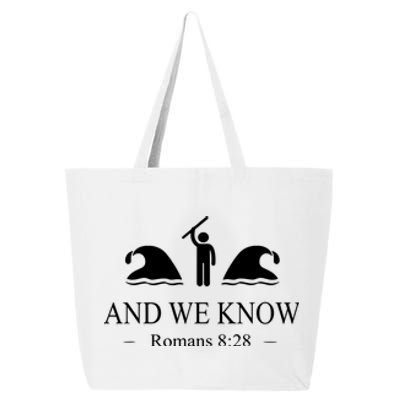 And We Know Romans 828 Bible Verse 25L Jumbo Tote