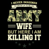 Army Wife Killing It Quote 16 in Basic Backpack