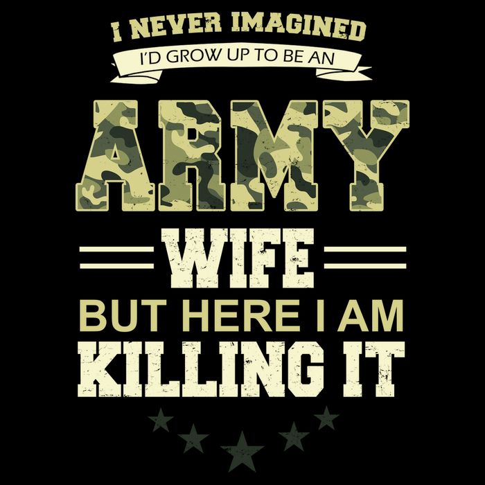 Army Wife Killing It Quote 16 in Basic Backpack