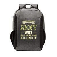 Army Wife Killing It Quote Vector Backpack