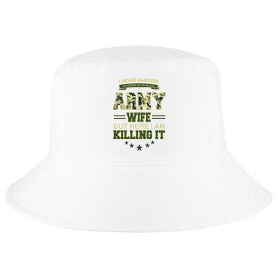 Army Wife Killing It Quote Cool Comfort Performance Bucket Hat