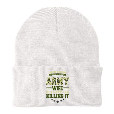 Army Wife Killing It Quote Beanie