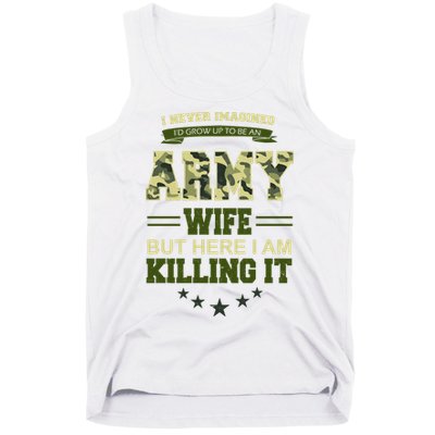 Army Wife Killing It Quote Tank Top