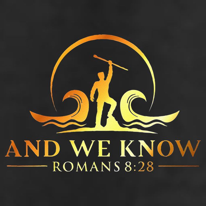 And We Know Romans 828 Bible Verse Christian Costume 7 Panel Mesh Trucker Snapback Hat