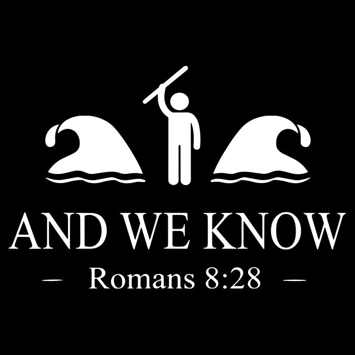 And We Know Romans 828 Bible Verse Christian 16 in Basic Backpack