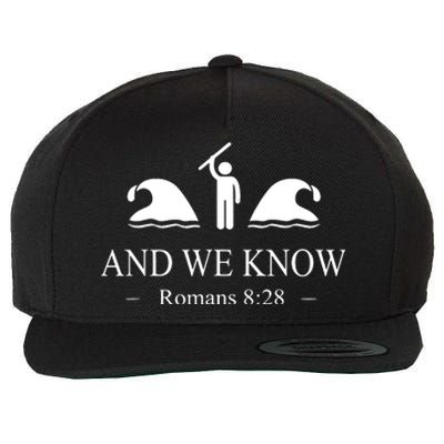 And We Know Romans 828 Bible Verse Christian Wool Snapback Cap