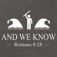 And We Know Romans 828 Bible Verse Christian Cotton Canvas Backpack