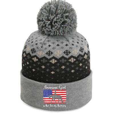 American  who loves horses dressage rider The Baniff Cuffed Pom Beanie