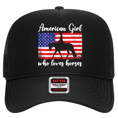 American  who loves horses dressage rider High Crown Mesh Back Trucker Hat