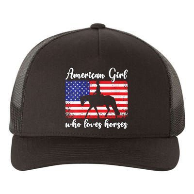 American  who loves horses dressage rider Yupoong Adult 5-Panel Trucker Hat