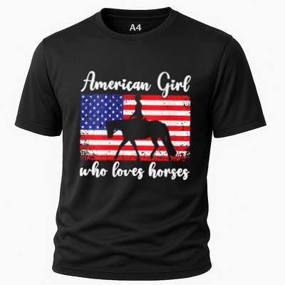 American  who loves horses dressage rider Performance Shirt