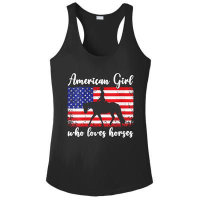 American  who loves horses dressage rider Ladies PosiCharge Competitor Racerback Tank