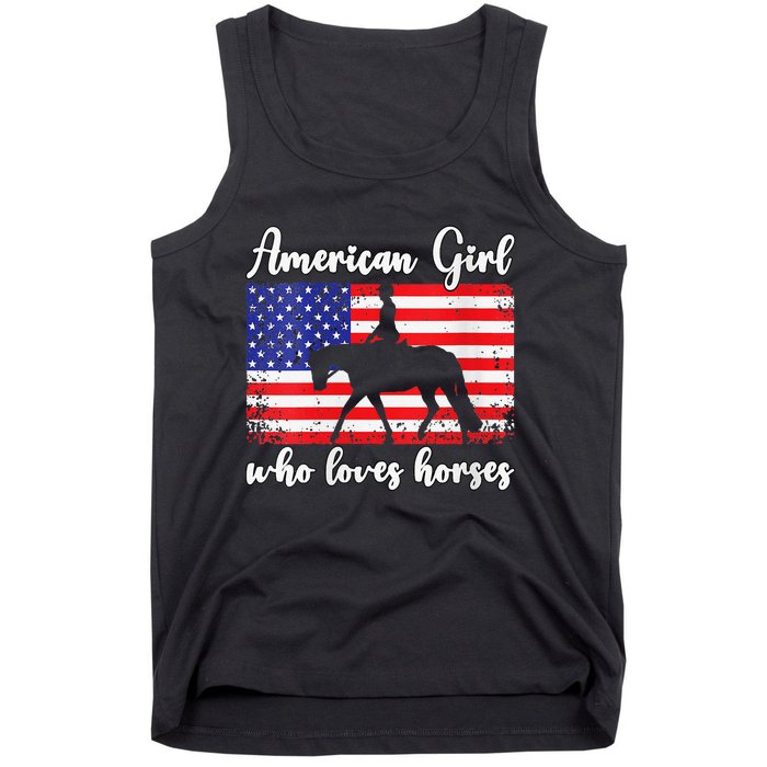 American  who loves horses dressage rider Tank Top