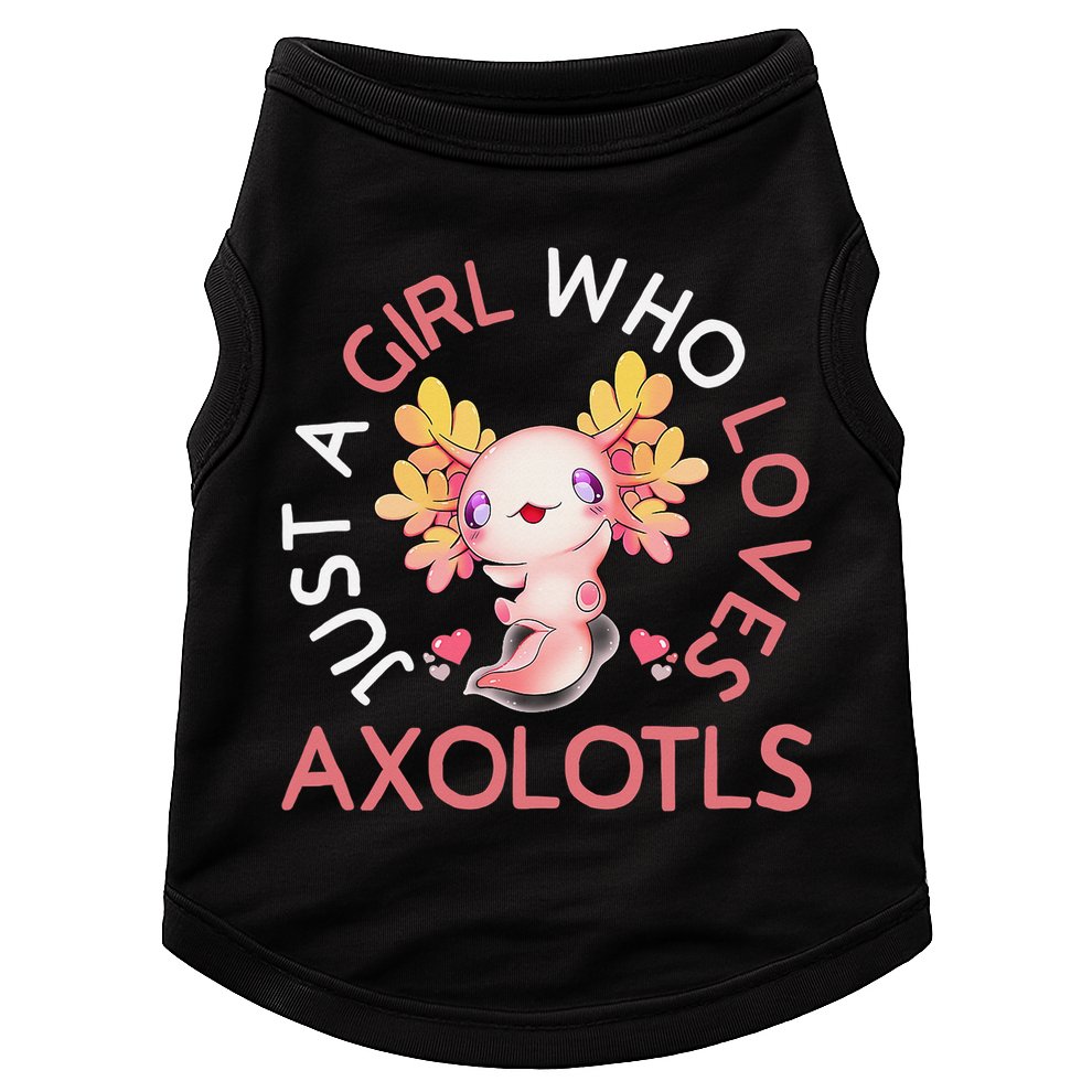 Axolotl  Who Loves Axolotls Cute Teen Girls Pink  Doggie Tank
