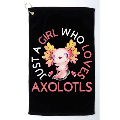 Axolotl  Who Loves Axolotls Cute Teen Girls Pink  Golf Towel