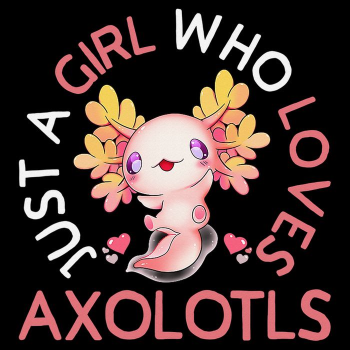 Axolotl  Who Loves Axolotls Cute Teen Girls Pink  Kids Sweatshirt