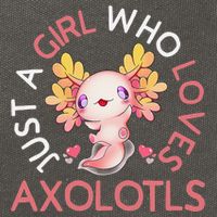 Axolotl  Who Loves Axolotls Cute Teen Girls Pink  Cotton Canvas Backpack