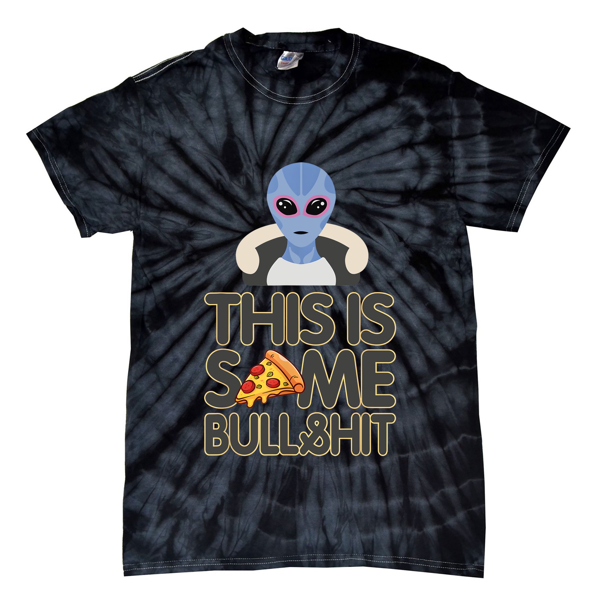 Alien Who Likes Pizza Ufo Alien Colorado Fun Tie-Dye T-Shirt