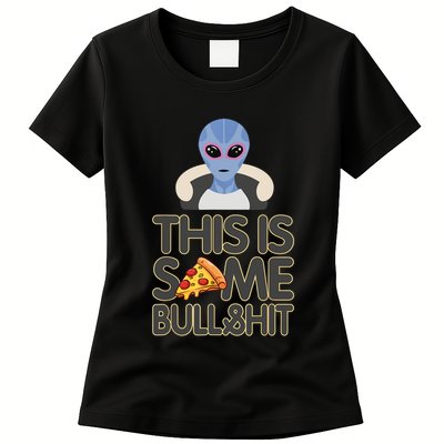 Alien Who Likes Pizza Ufo Alien Colorado Fun Womens T-Shirt