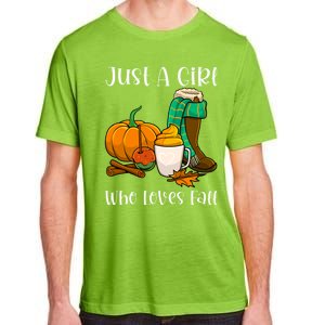 A Who Loves Fall Autumn Season Pumpkin Spice Latte Funny Gift Adult ChromaSoft Performance T-Shirt