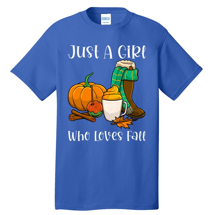 A Who Loves Fall Autumn Season Pumpkin Spice Latte Funny Gift Tall T-Shirt