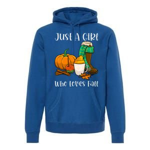 A Who Loves Fall Autumn Season Pumpkin Spice Latte Funny Gift Premium Hoodie