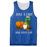 A Who Loves Fall Autumn Season Pumpkin Spice Latte Funny Gift Mesh Reversible Basketball Jersey Tank