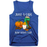 A Who Loves Fall Autumn Season Pumpkin Spice Latte Funny Gift Tank Top